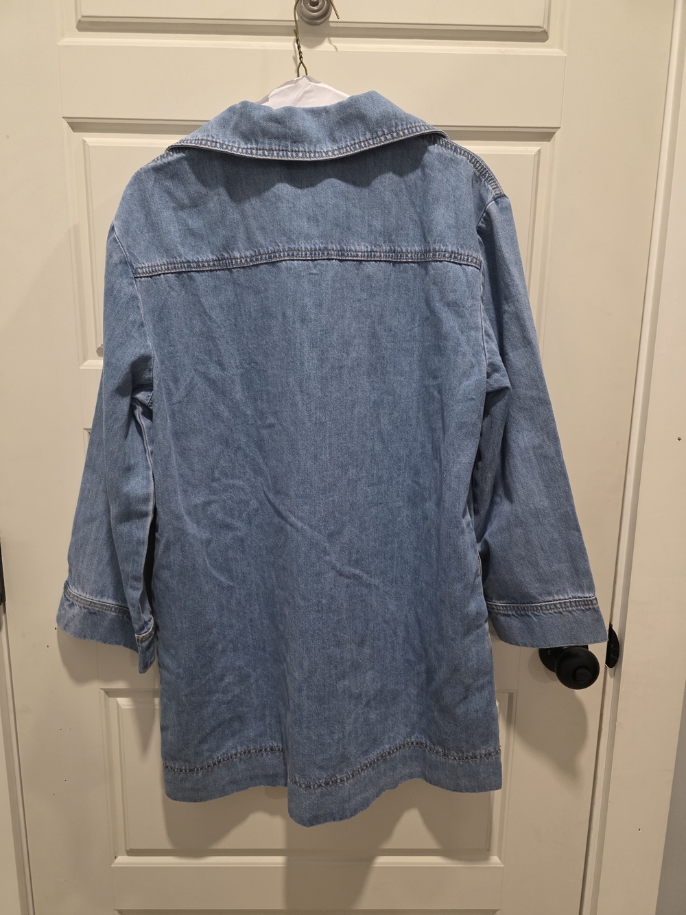 Boutique Denim Dress- Light Blue- WoRN Once - Picture 3 of 4